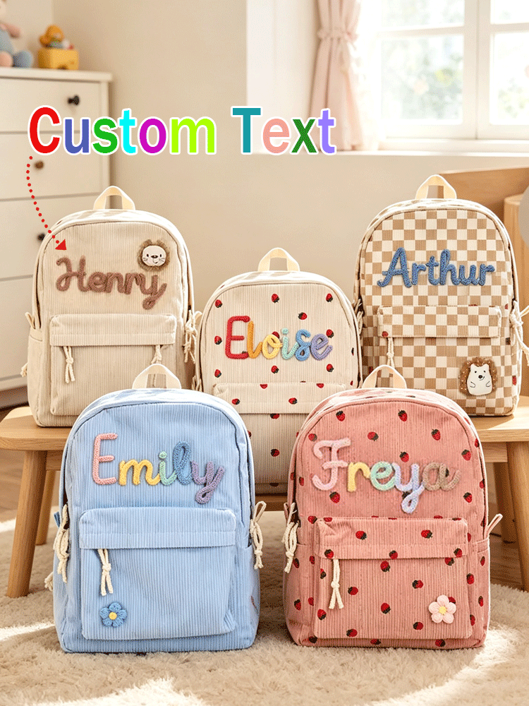Embroidery Font - [Custom] Personalized Back-to-School Backpack with Name