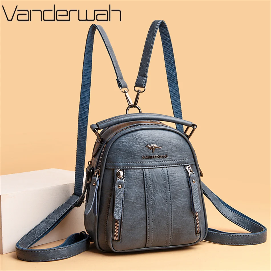 Embroidery Font - 4 In 1 Leather Backpacks Multifunction
