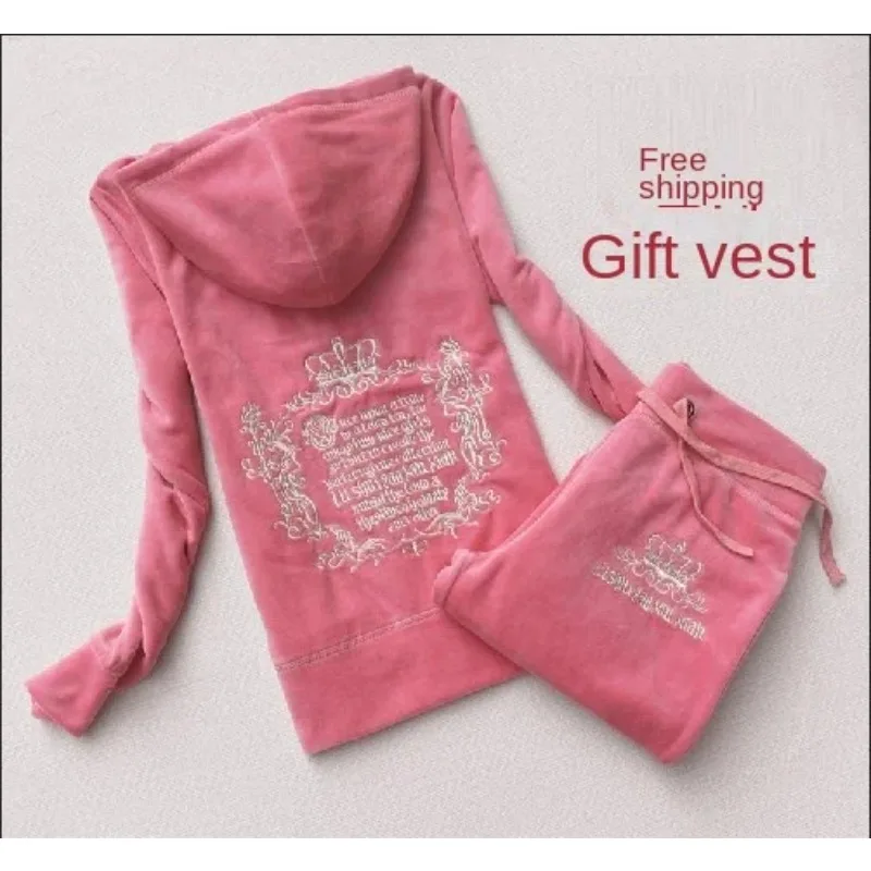 Embroidery Motif - JC Tracksuit Women Velvet Women's Brand