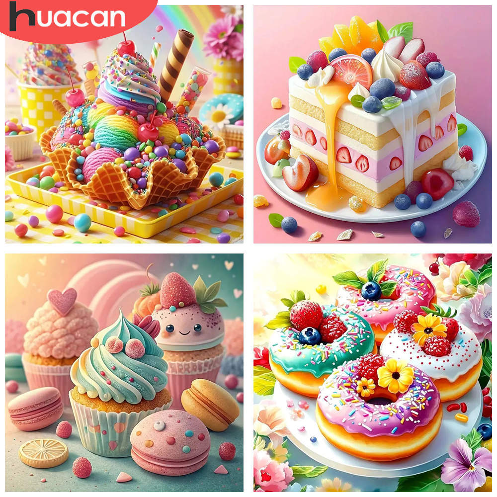 Embroidery Lovers - HUACAN 1pcs Diamond Painting Ice Cream