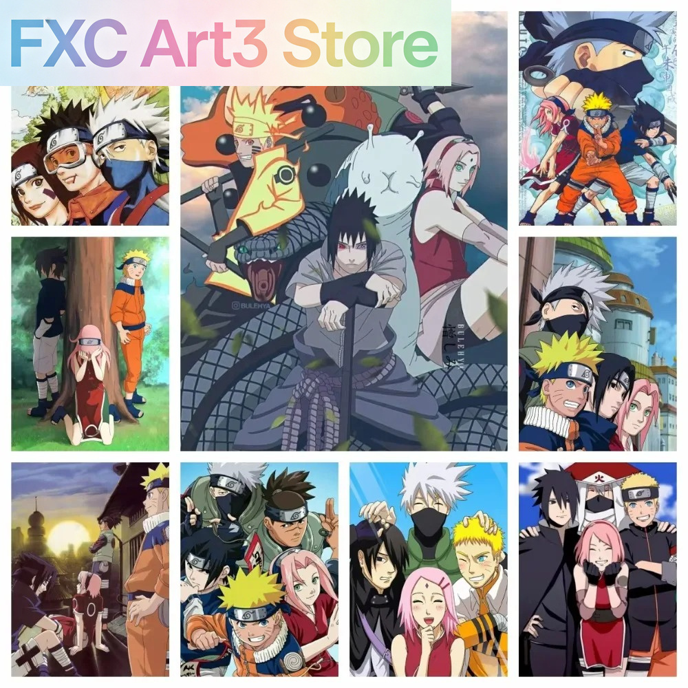 Embroidery Canvas - Frameless 1pc Naruto Class Seven New