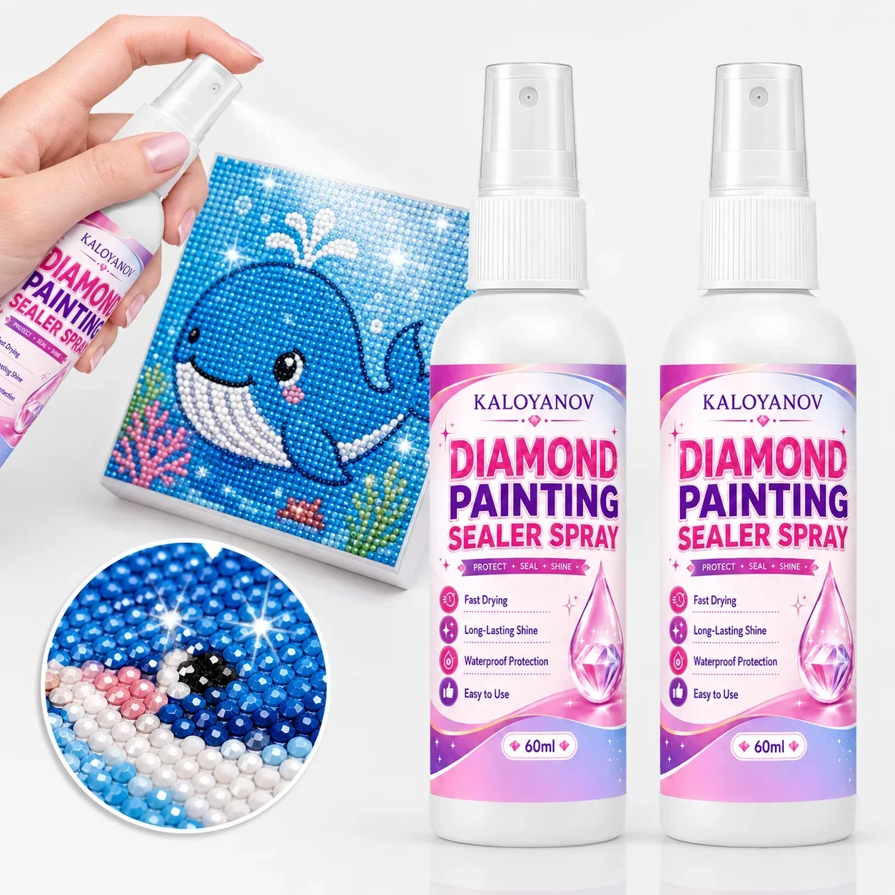 Embroidery Details - 5D Diamond Painting Sealer Spray 60ML,