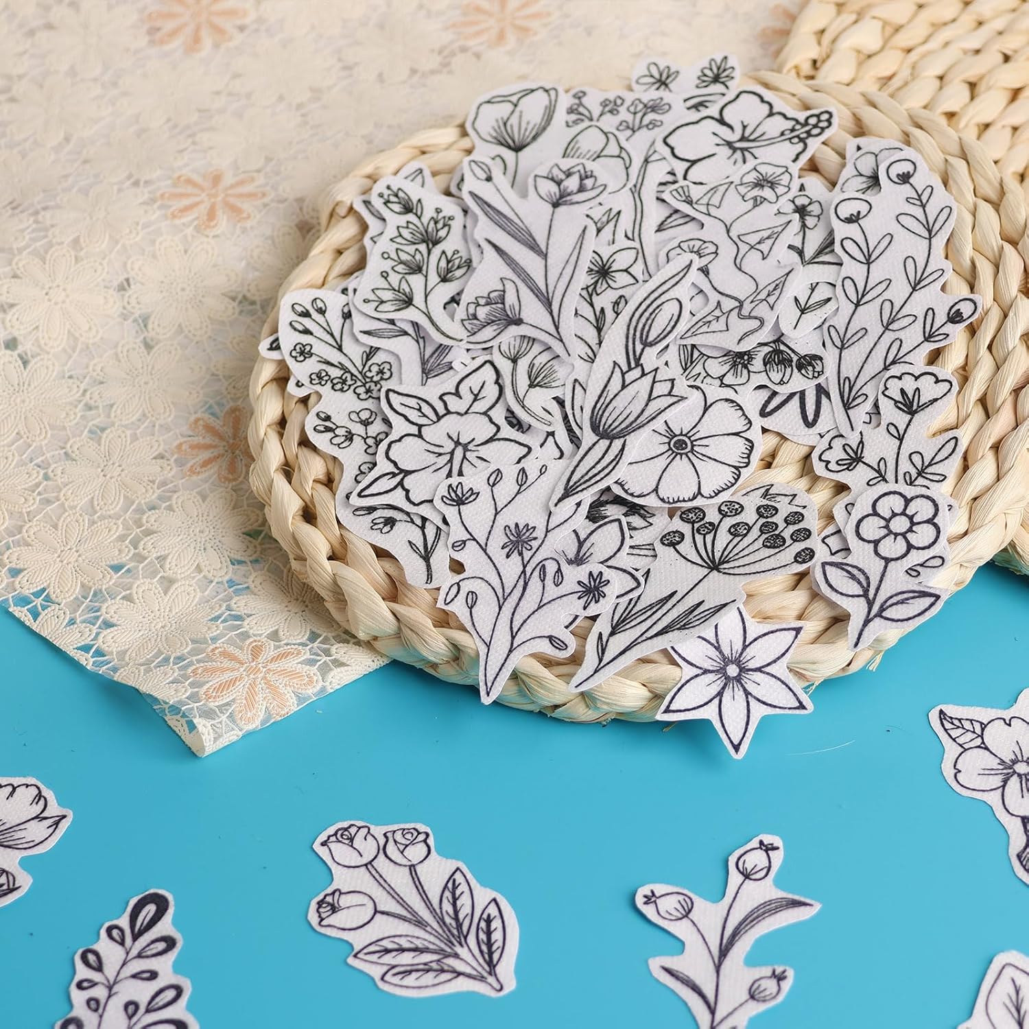 50Pcs Water Soluble Embroidery - Embroidery Motif recension och pris