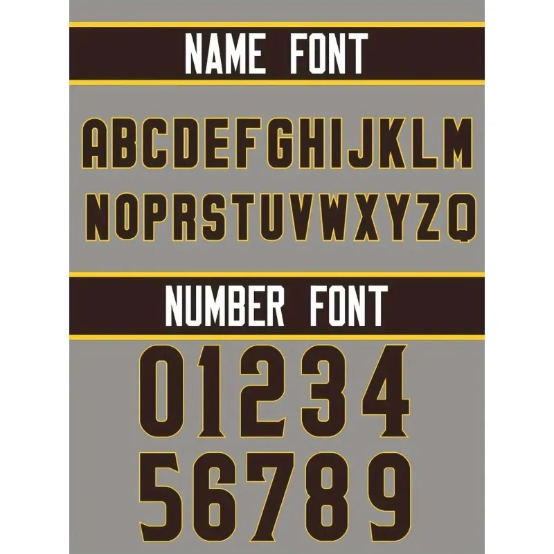 Custom Name And Number Men's E - Embroidery Font recension och pris