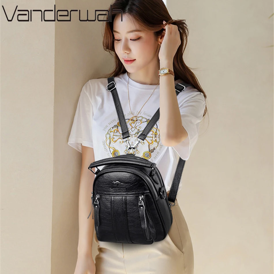 4 In 1 Leather Backpacks Multi - Embroidery Font recension och pris