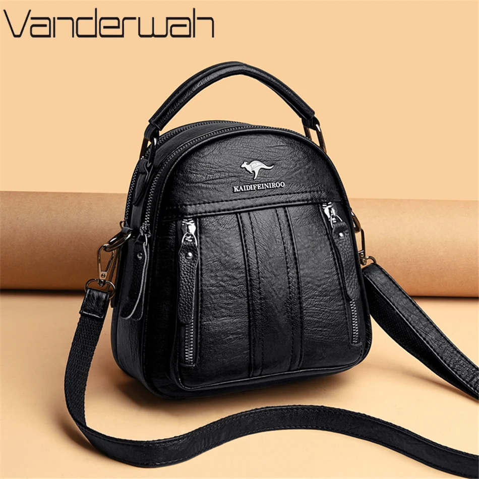 4 In 1 Leather Backpacks Multi - Embroidery Font recension och pris
