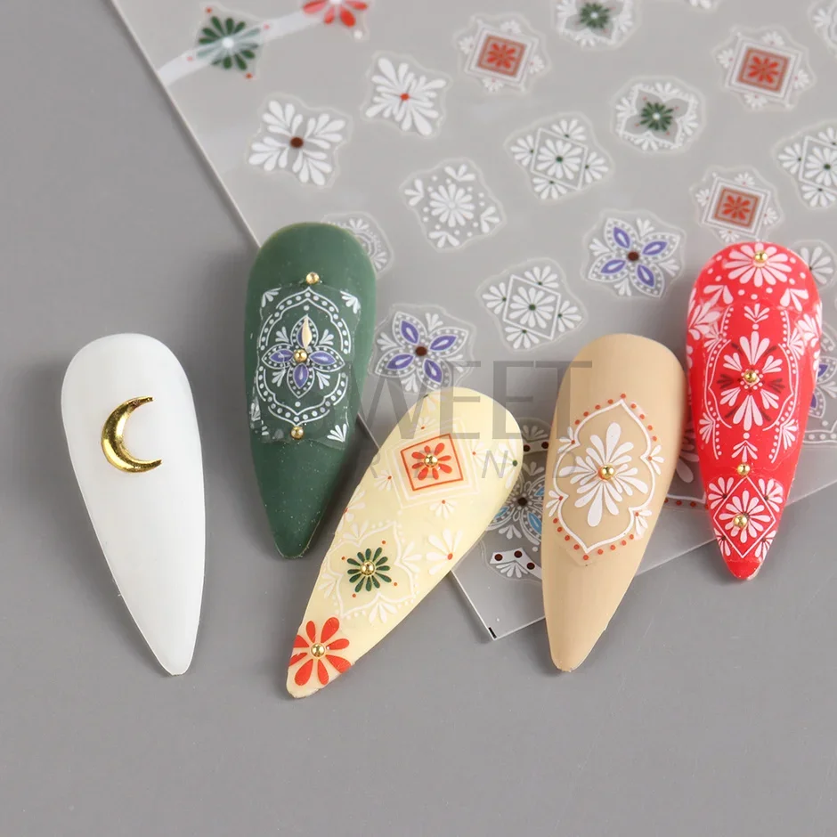 3D Bohemian Matte New Nail Sti - Embroidery Design 3D recension och pris