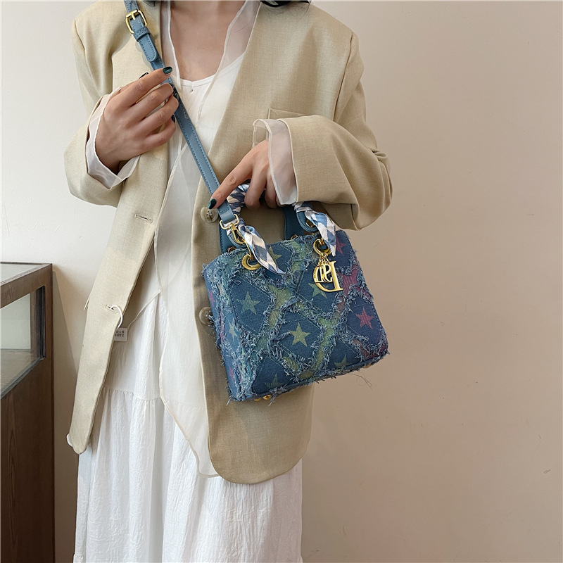 Y2K Women's New Denim Star Han - Embroidery Font recension och pris