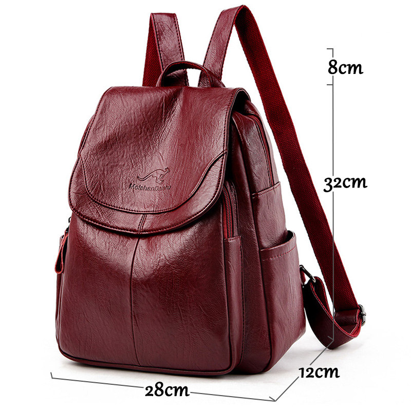 9 Color Women Soft Leather Bac - Embroidery Font recension och pris