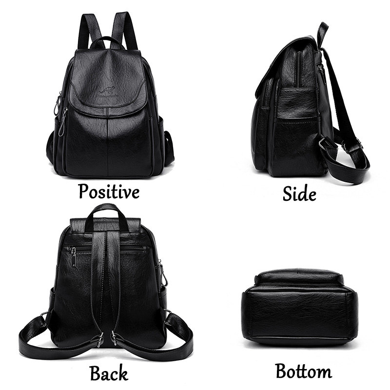9 Color Women Soft Leather Bac - Embroidery Font recension och pris
