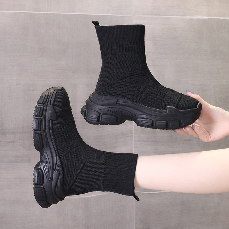 Sock boots women's summer new  - Embroidery Canvas recension och pris