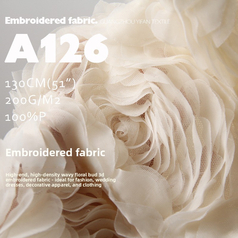 3D Embroidery Flower Mesh Fabr - Embroidery Design 3D recension och pris