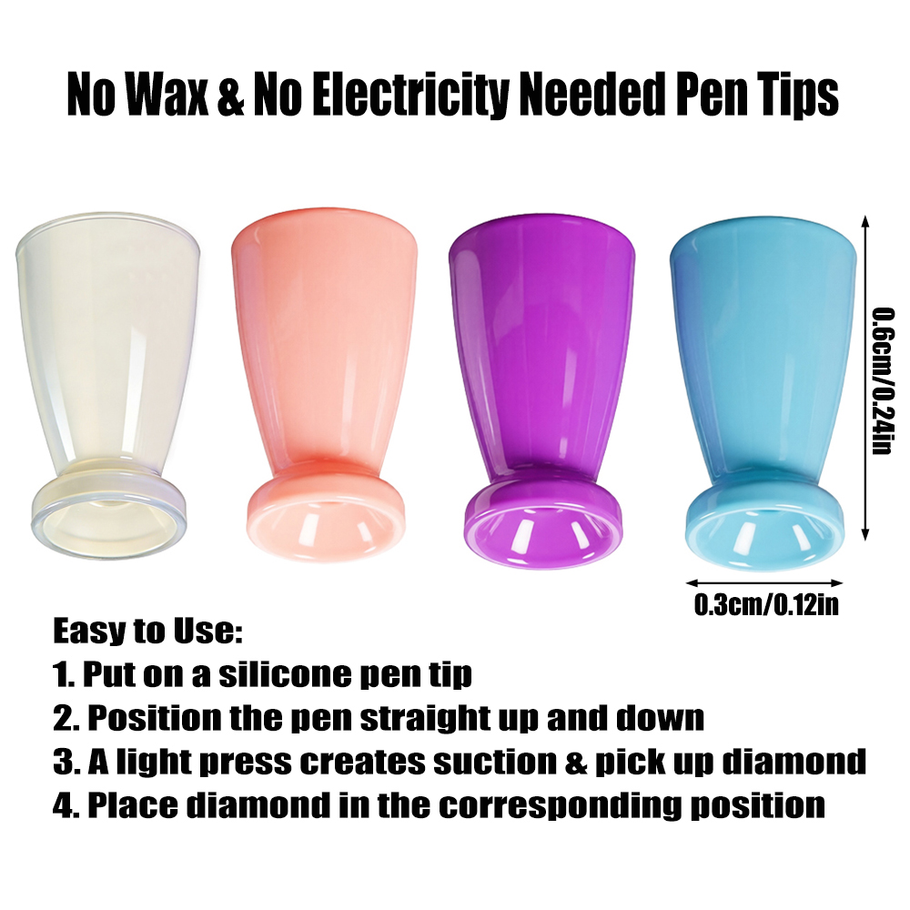 10PCS Mini Silicone Tips For D - Embroidery Details recension och pris