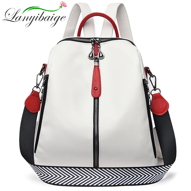 Fashion Backpack Women Soft Le - Embroidery Keychain recension och pris