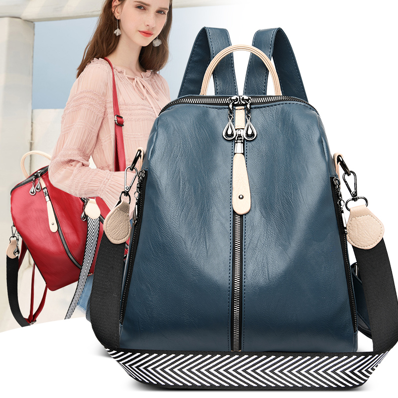 Fashion Backpack Women Soft Le - Embroidery Keychain recension och pris