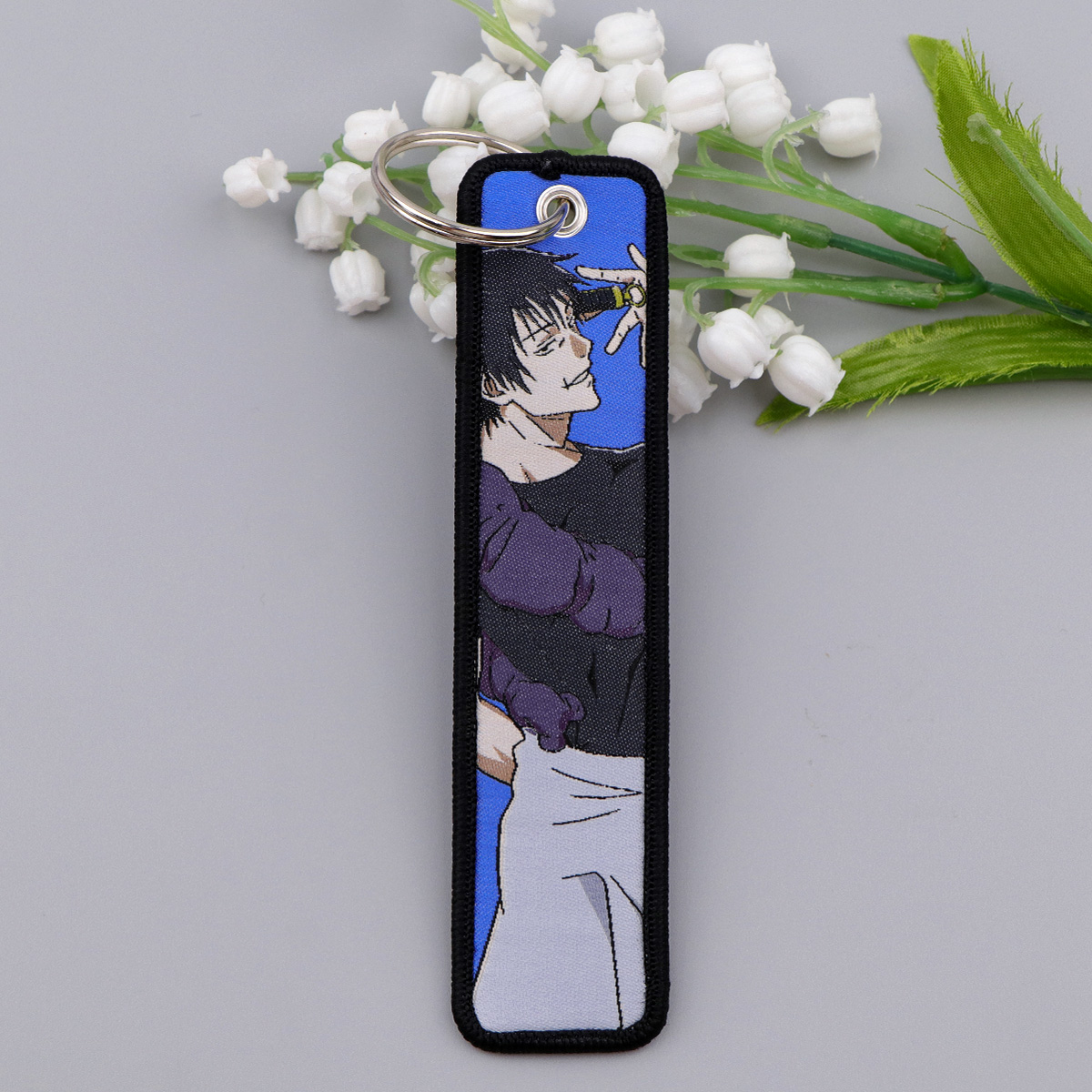 1PCS Japanese Anime Key Fobs H - Embroidery Keychain recension och pris