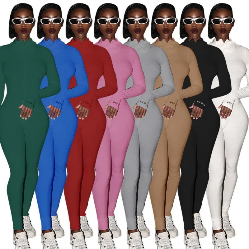 Zipper Jumpsuit Women Embroide - Embroidery Font recension och pris
