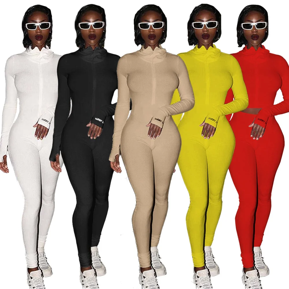 Zipper Jumpsuit Women Embroide - Embroidery Font recension och pris