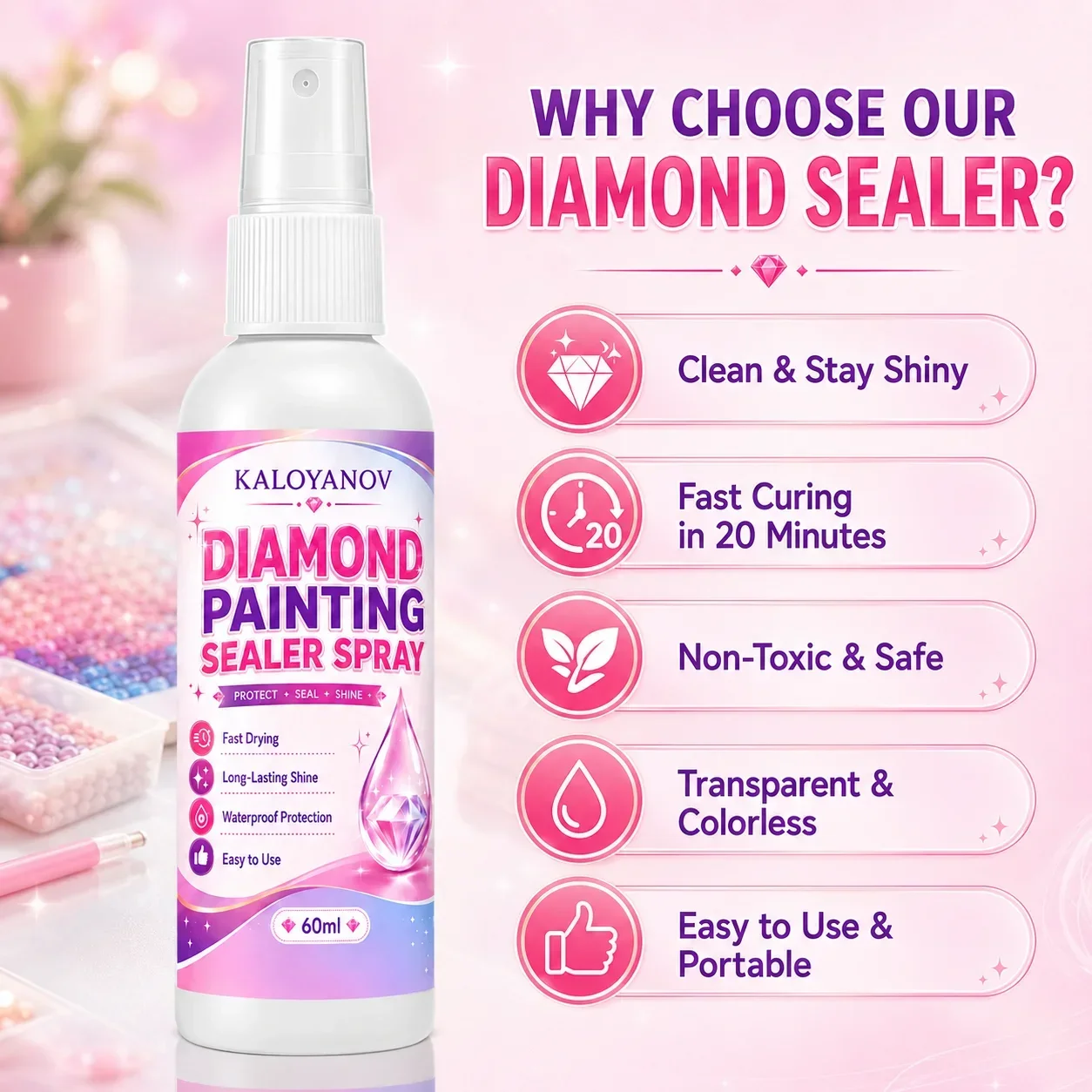 5D Diamond Painting Sealer Spr - Embroidery Details recension och pris