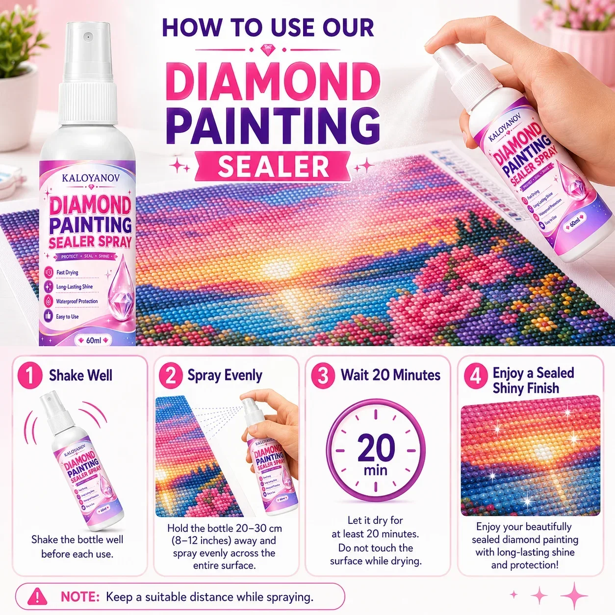 5D Diamond Painting Sealer Spr - Embroidery Details recension och pris