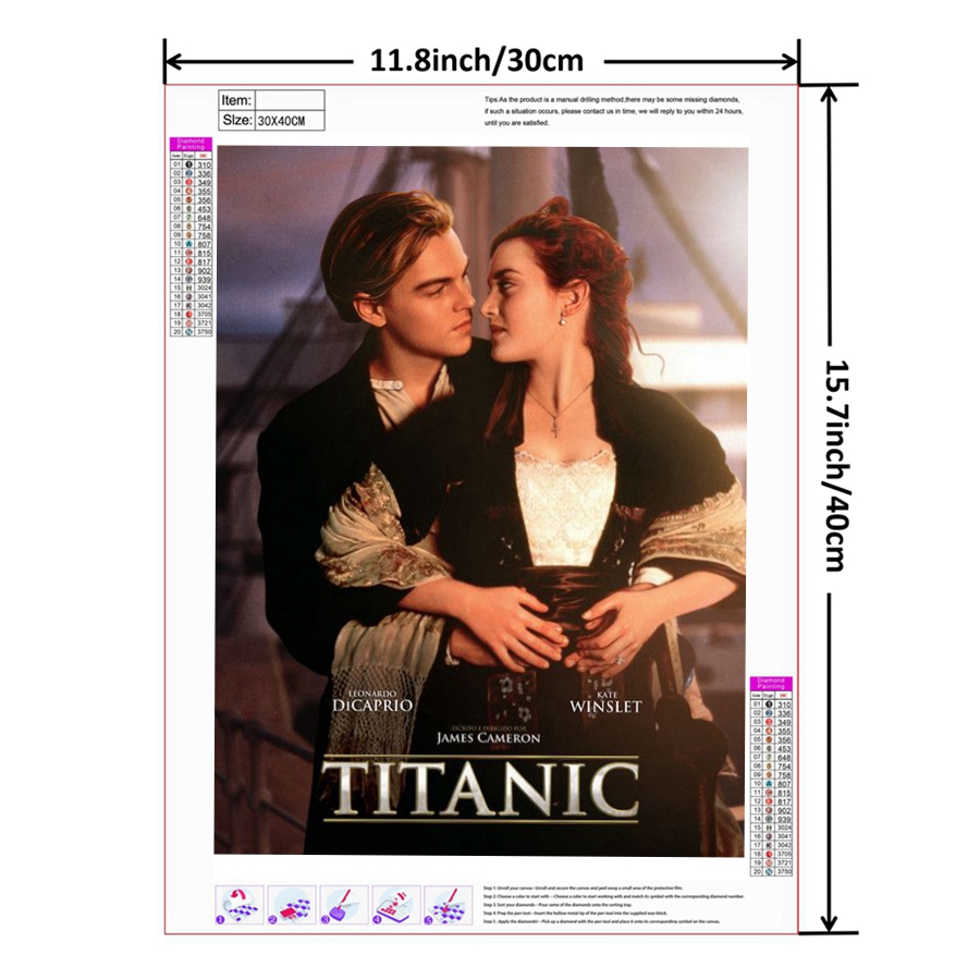 Titanic Romantic Movie 5D DIY  - Embroidery Lovers recension och pris