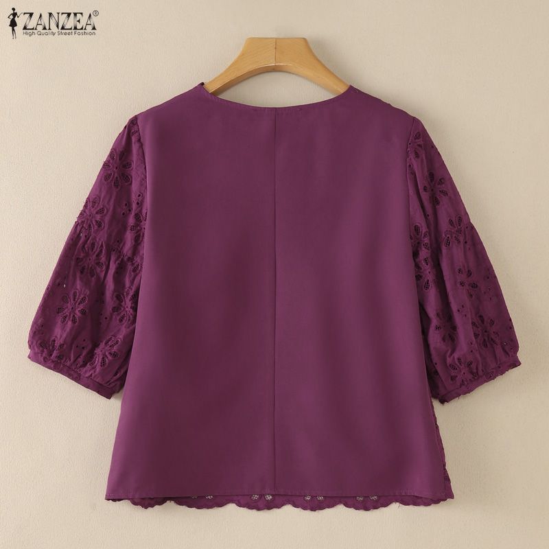 ZANZEA 2026 Eyelet Embroidery  - Embroidery Motif recension och pris