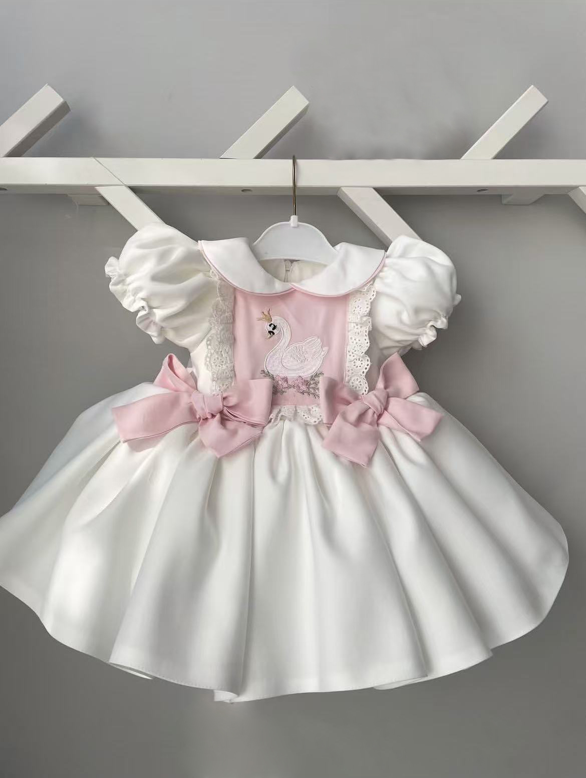 0-12Y Baby Girl Summer White S - Embroidery White Dress recension och pris