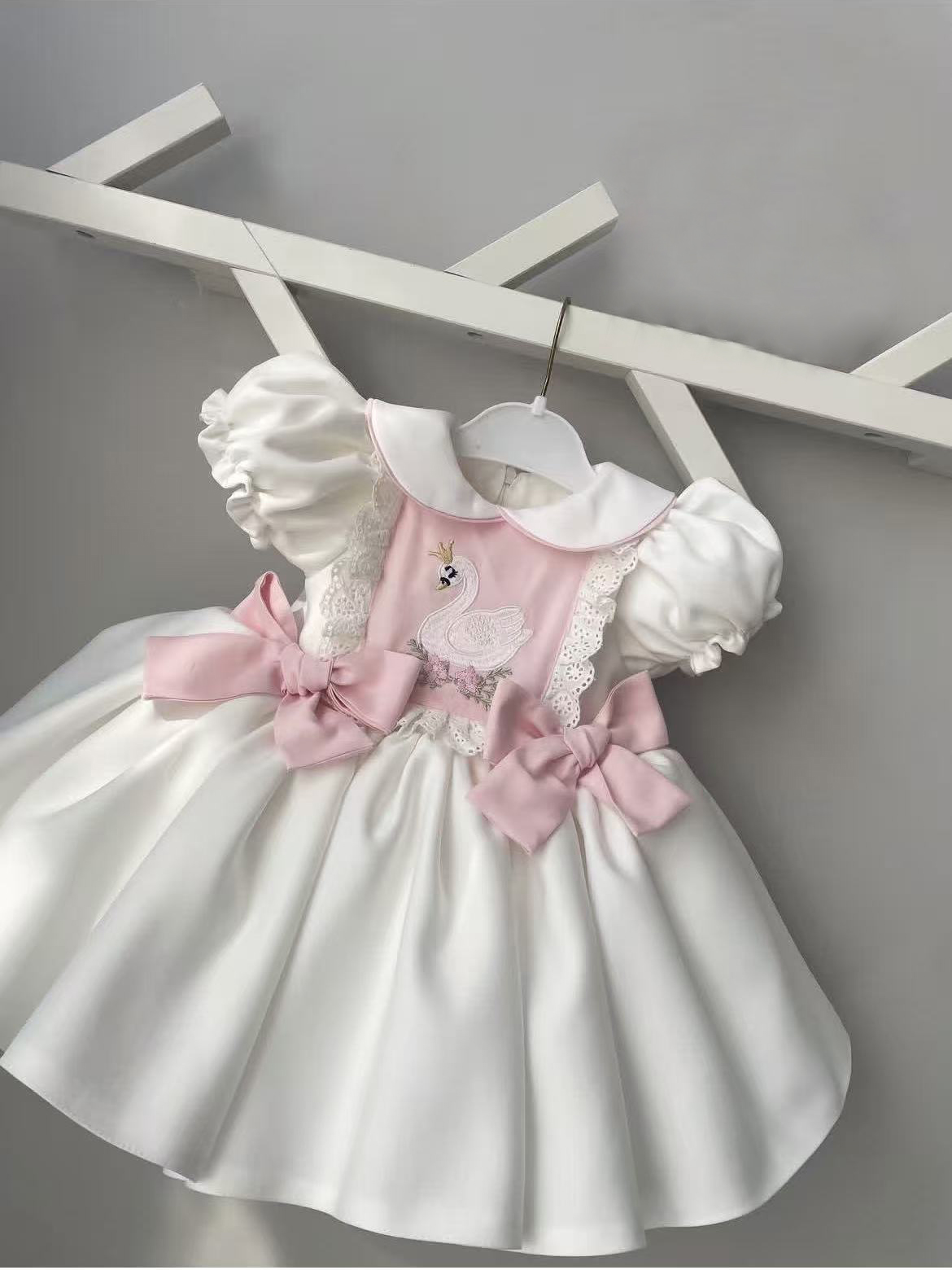 0-12Y Baby Girl Summer White S - Embroidery White Dress recension och pris