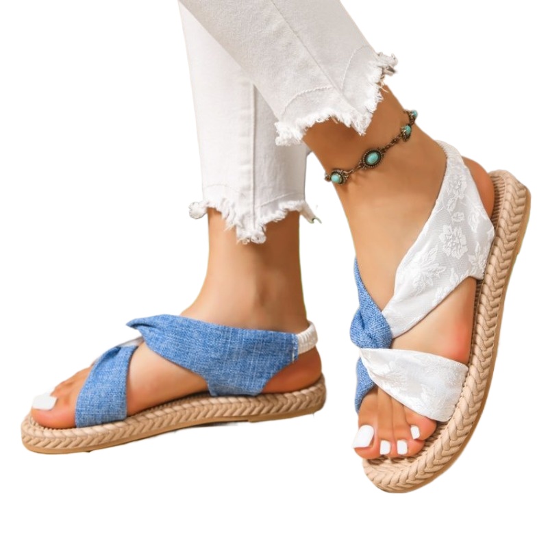 Summer Women Flat Sandals 2026 - Embroidery Canvas recension och pris
