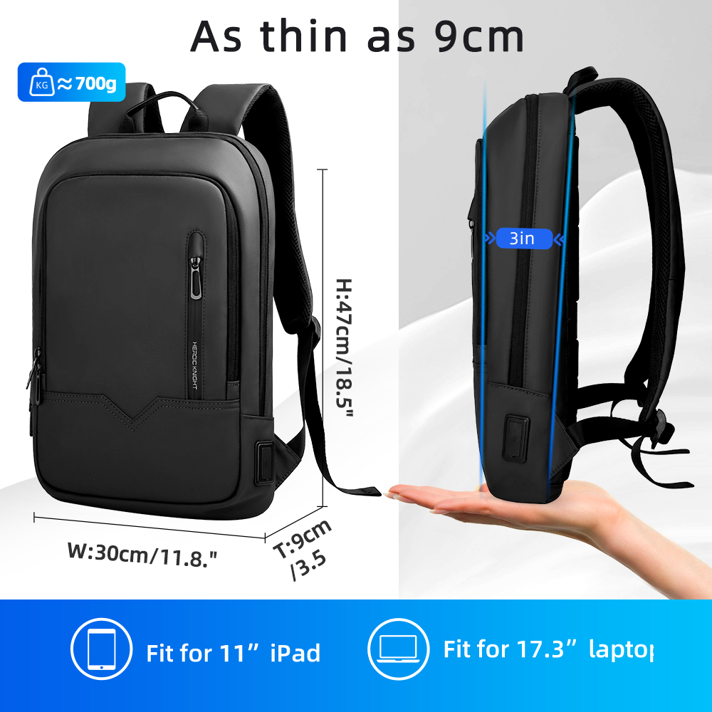 HK Slim Business Backpack for  - Embroidery Keychain recension och pris