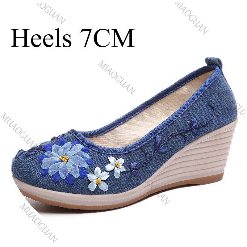 Embroidered Women Comfort Wedg - Embroidery Canvas recension och pris