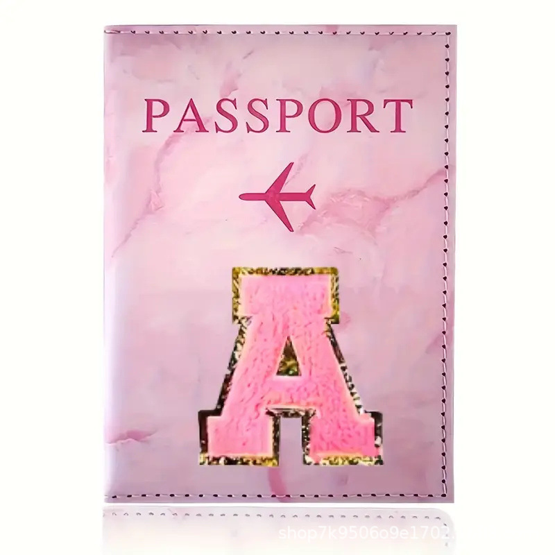 Pink PU Leather Passport Holde - Embroidery Font recension och pris