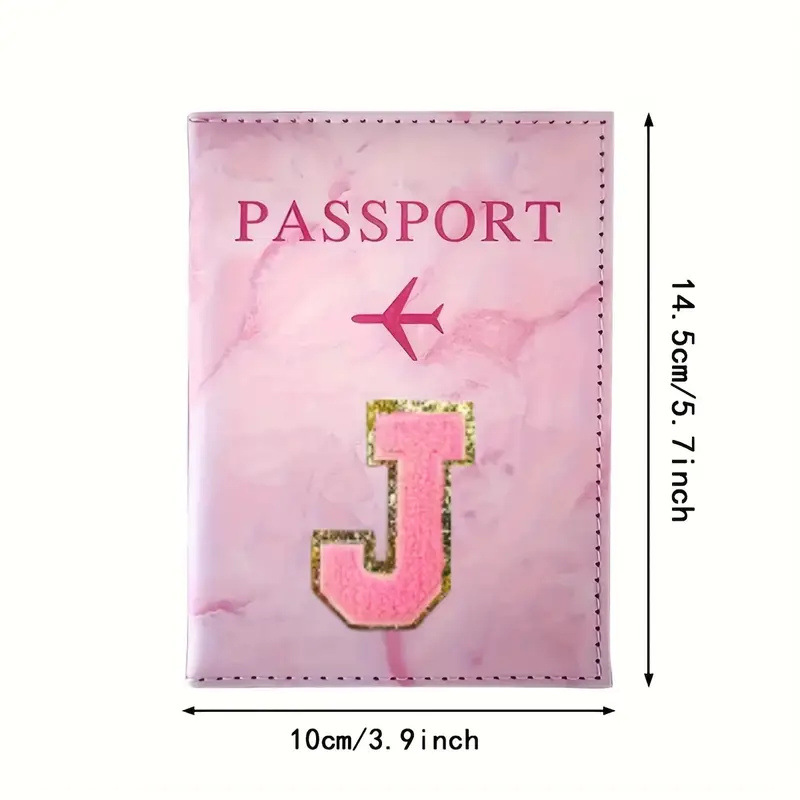 Pink PU Leather Passport Holde - Embroidery Font recension och pris