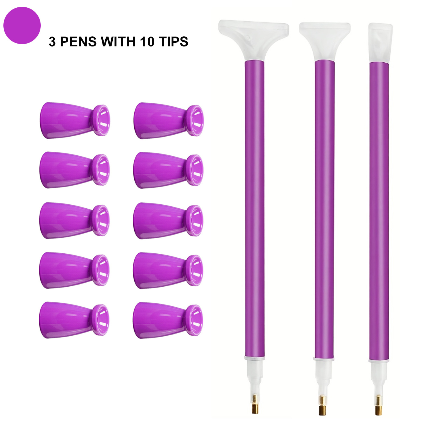 10 Silicone Tips & 3 Pens Diam - Embroidery Details recension och pris