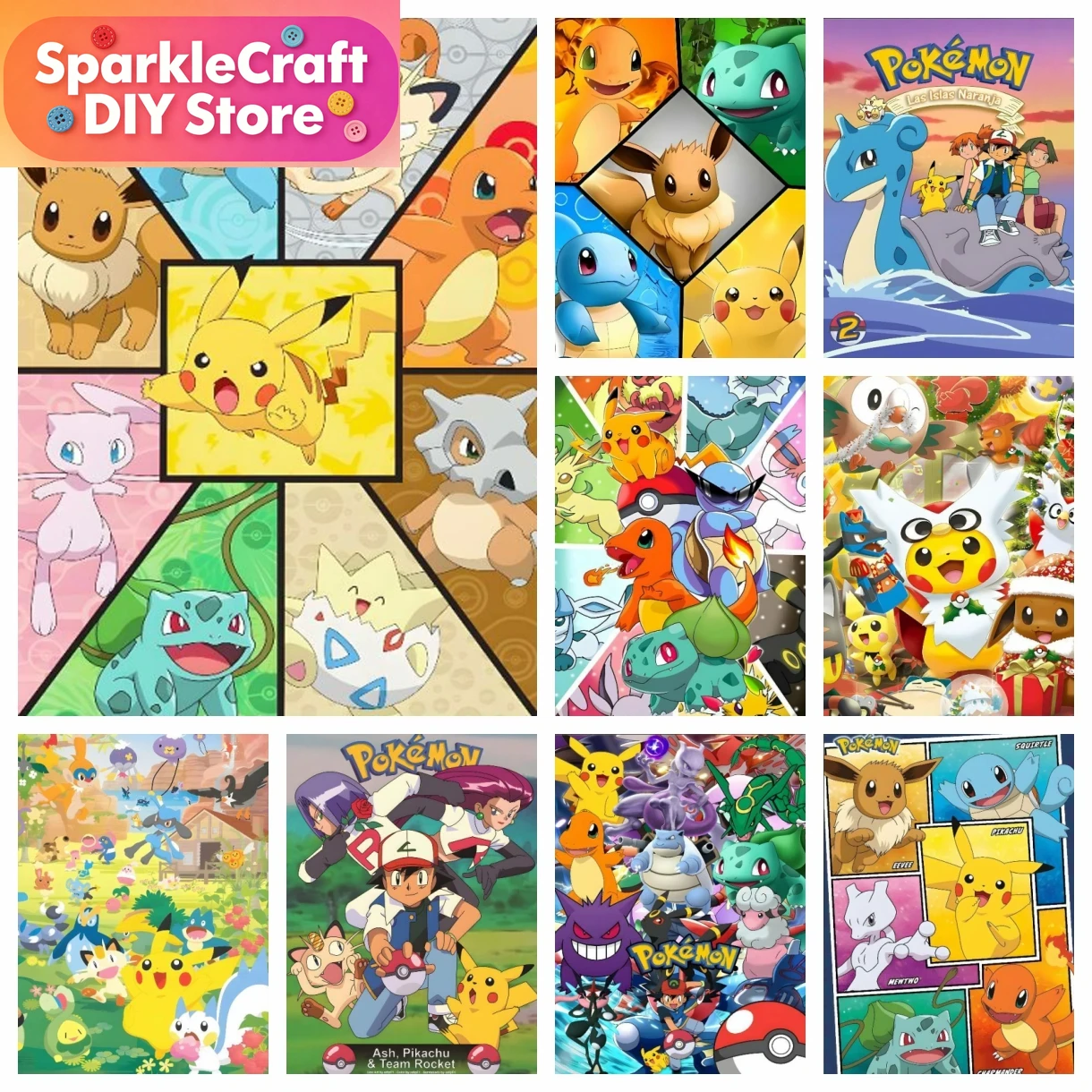 1pc frameless Cartoon Pokemon  - Embroidery H&M recension och pris