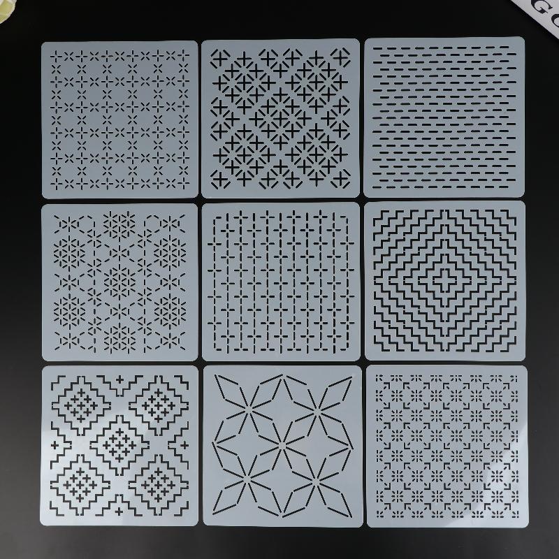 9/32Pcs Sashiko Embroidery Tem - Embroidery Motif recension och pris