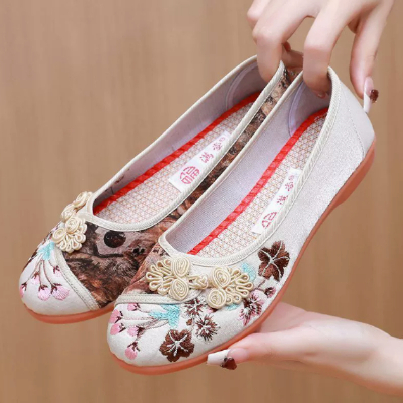 Retro Chinese Style Women Canv - Embroidery Canvas recension och pris