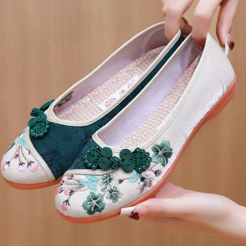 Retro Chinese Style Women Canv - Embroidery Canvas recension och pris