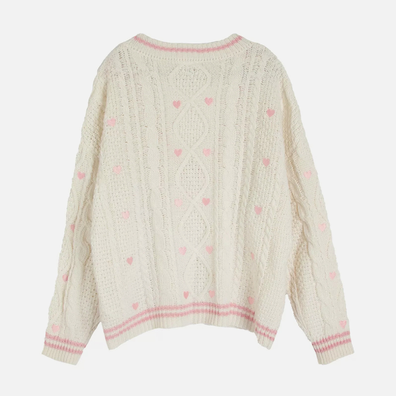 Lover Cardigan with Pink Heart - Embroidery Lovers recension och pris