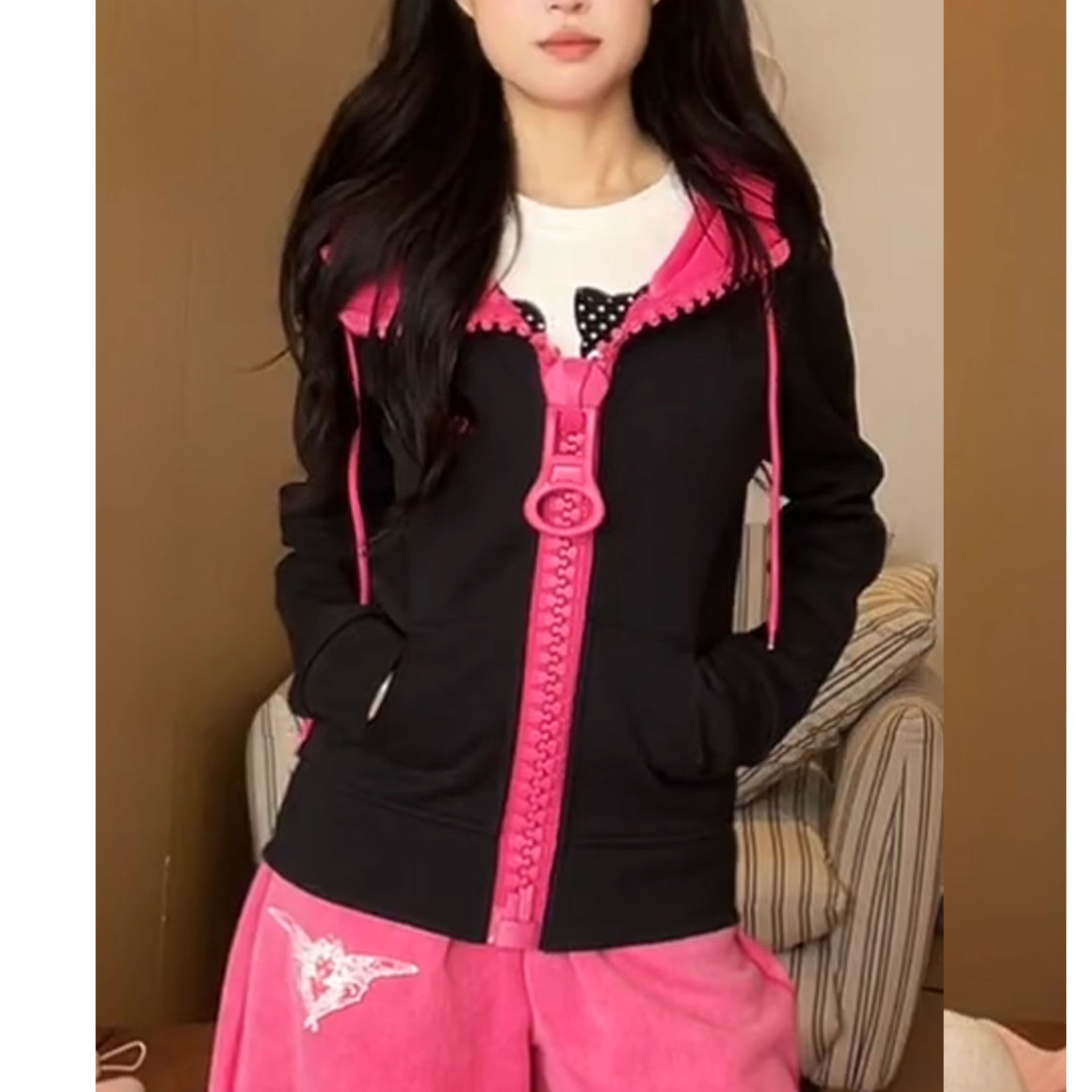 Y2k casual short jacket women  - Embroidery Design 3D recension och pris