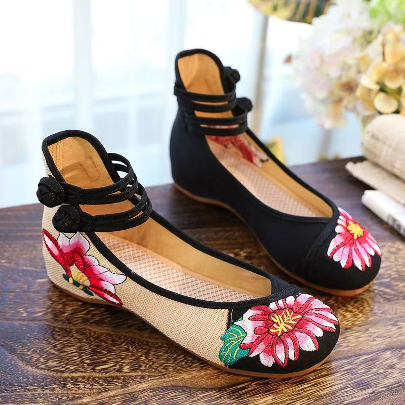 Woman Wedges Embroidered Cloth - Embroidery Canvas recension och pris