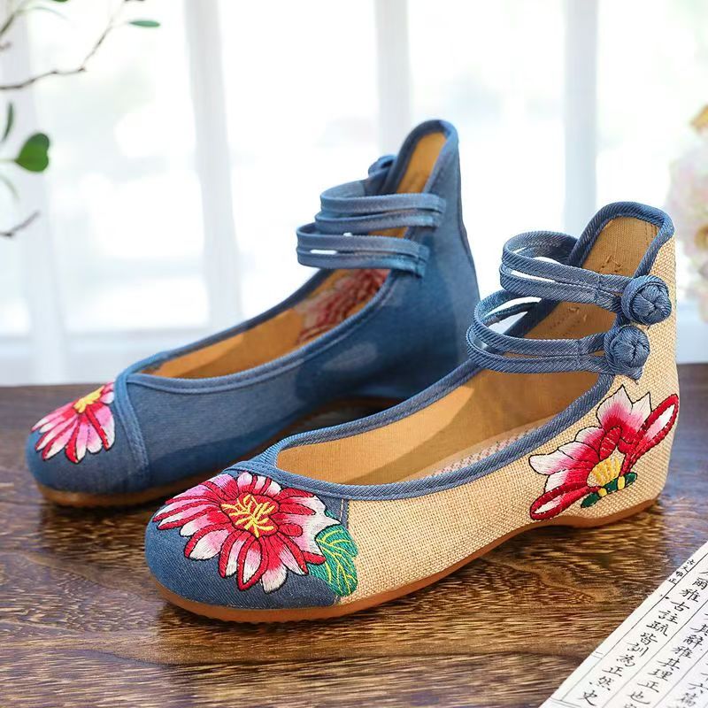 Woman Wedges Embroidered Cloth - Embroidery Canvas recension och pris