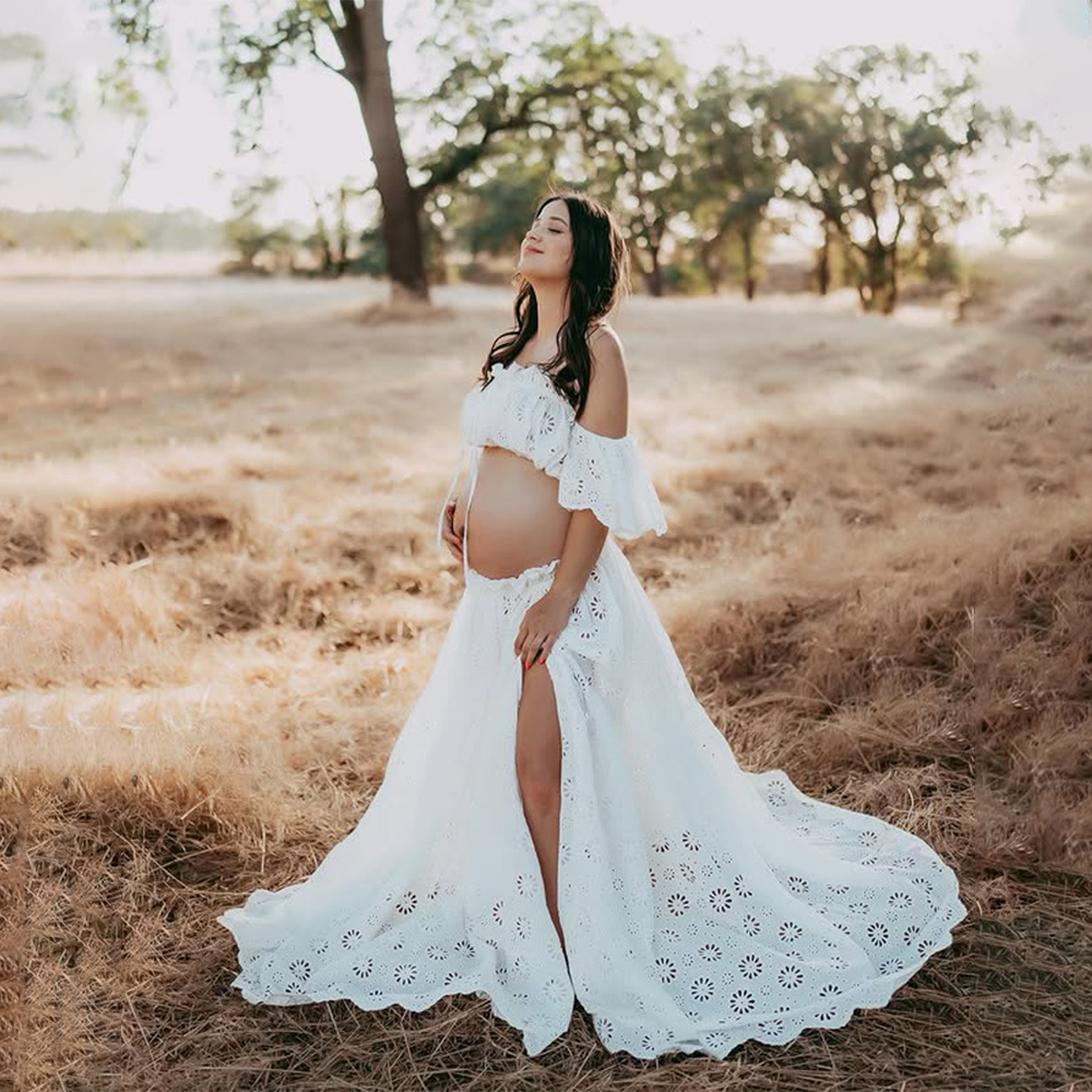 Plus Size Maternity Dresses Ph - Embroidery White Dress recension och pris